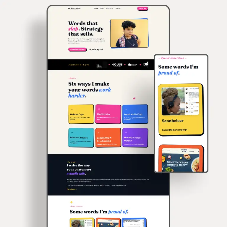 Copywriter Website Design by South Point Digital